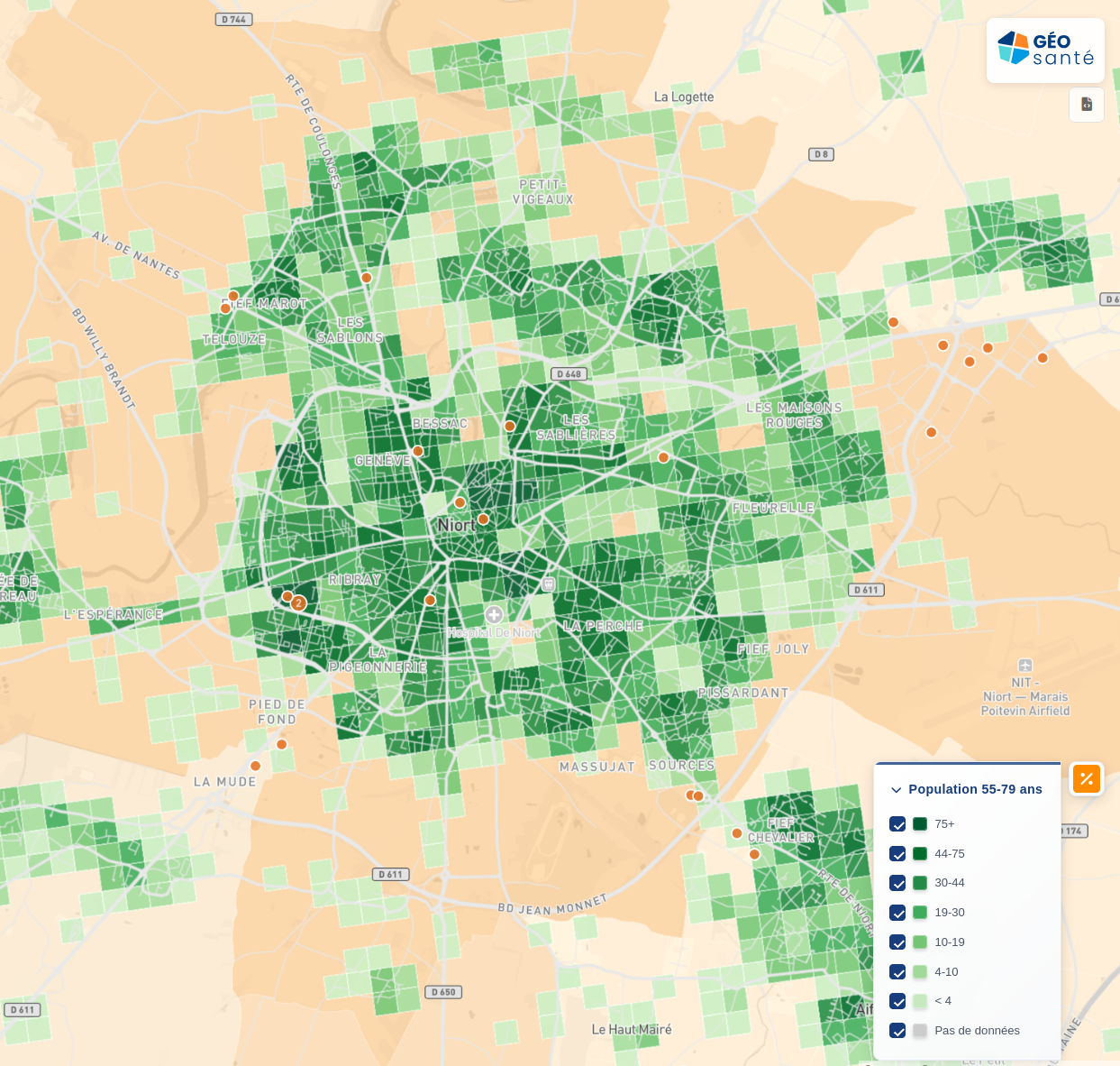 Cartographie santé à échelle fine : commune, quartier IRIS, carreaux 200m - Analyse territoriale dépistage cancer